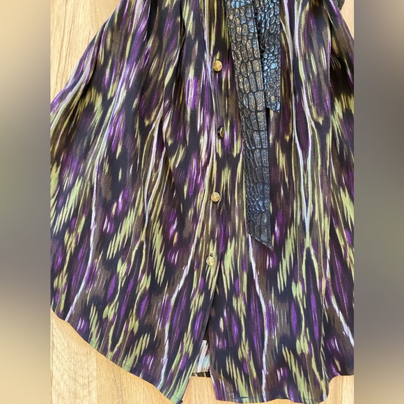 Gianni Bini button front dress with tie belt sz M - Picture 4 of 11